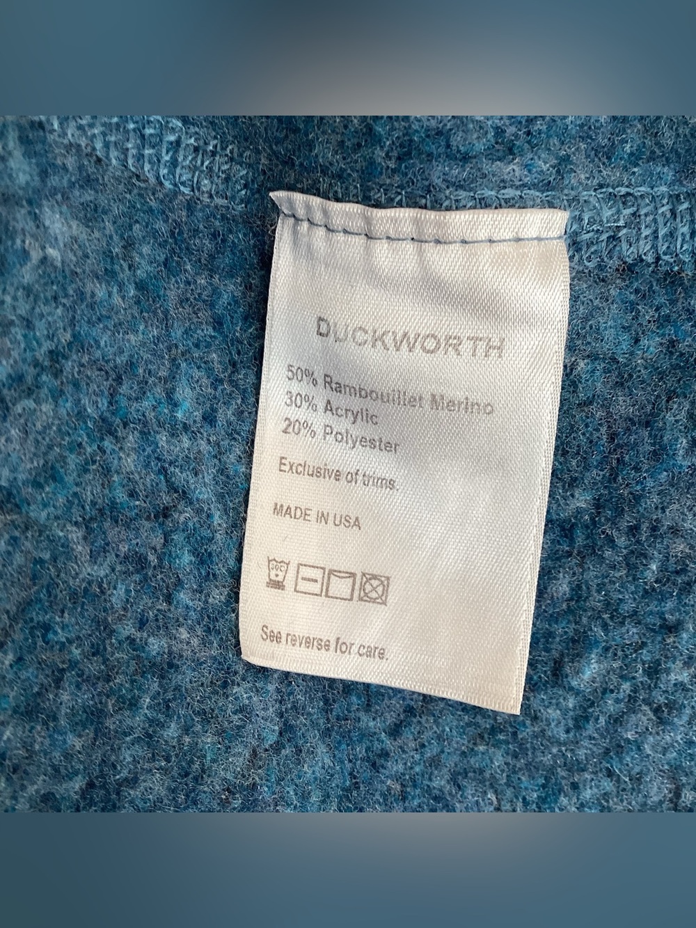 Duckworth Women's Powder High Neck Sweater made in USA merino wool - Picture 9 of 12